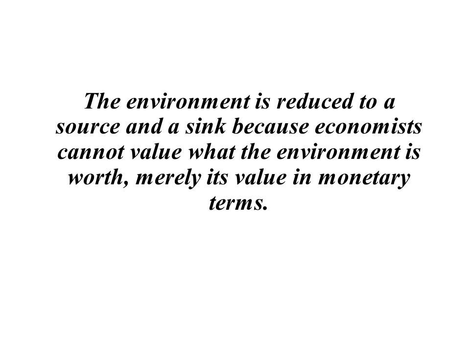 Value and the environment